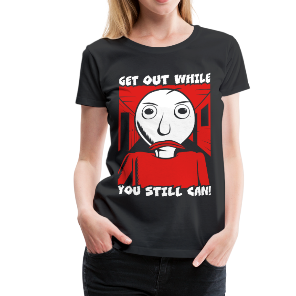 Get Out T-Shirt (Womens) - black