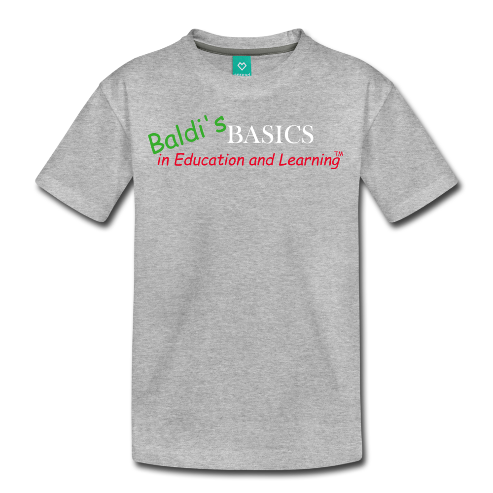 Baldi's Basics Logo T-Shirt (Youth) - heather gray
