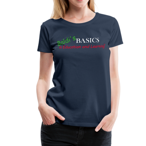 Baldi's Basics Logo T-Shirt (Womens) - navy