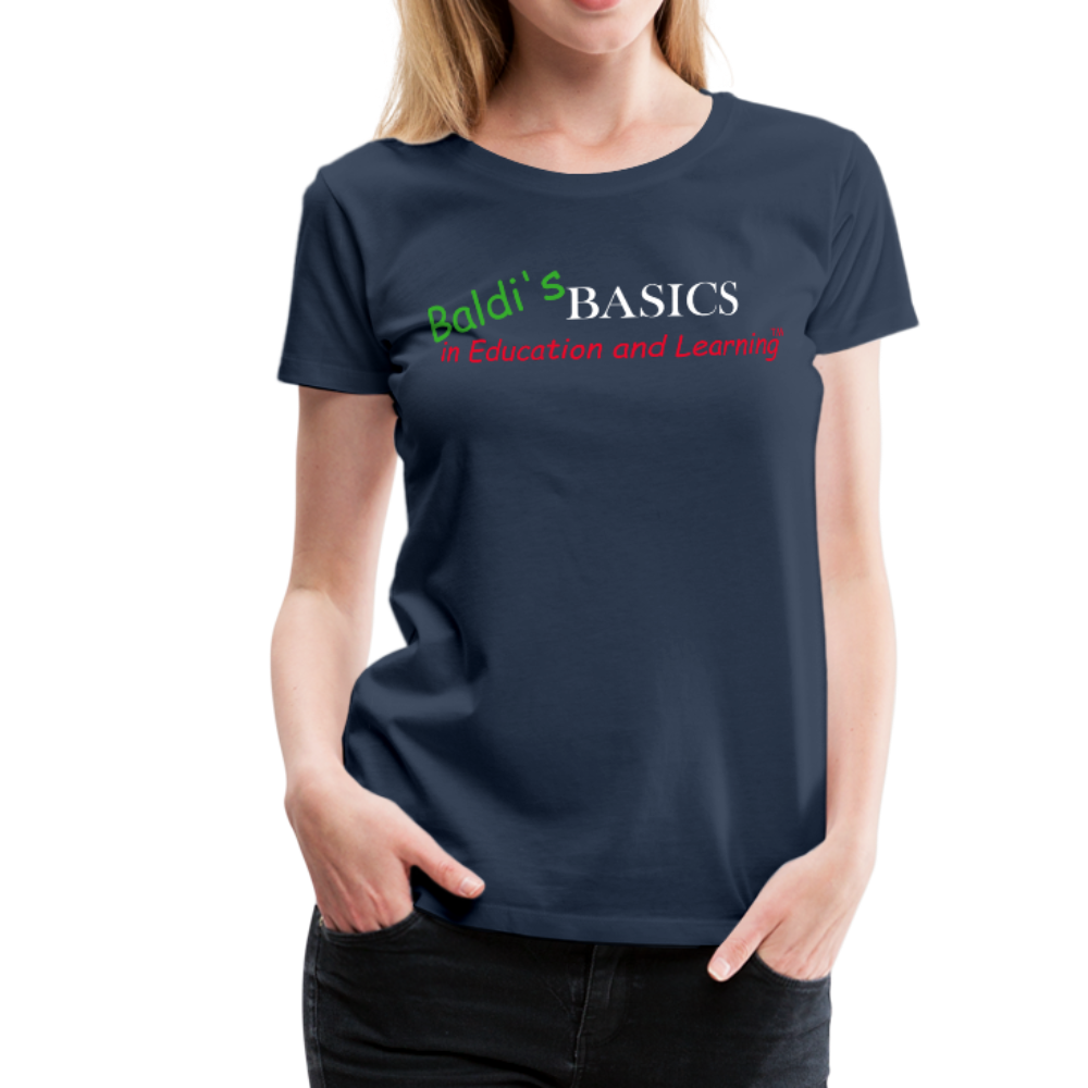 Baldi's Basics Logo T-Shirt (Womens) - navy