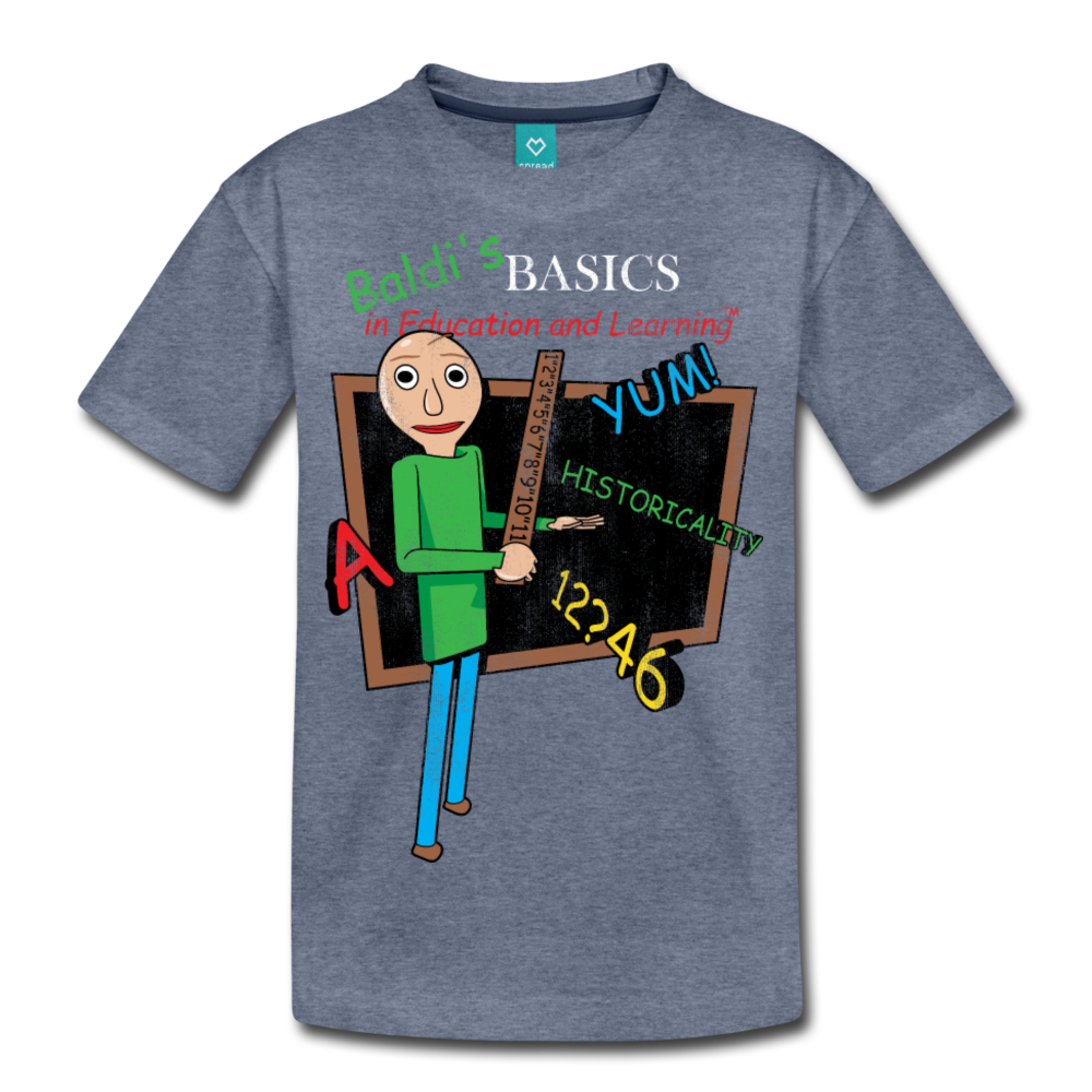 Vintage Baldi's Basics Logo T-Shirt (Youth) - heather blue