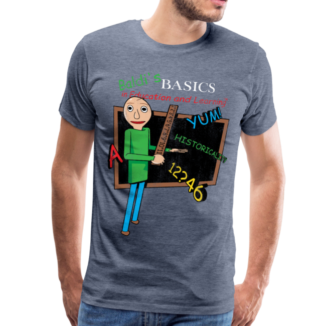 Vintage Baldi's Basics Logo T-Shirt (Mens) - heather blue