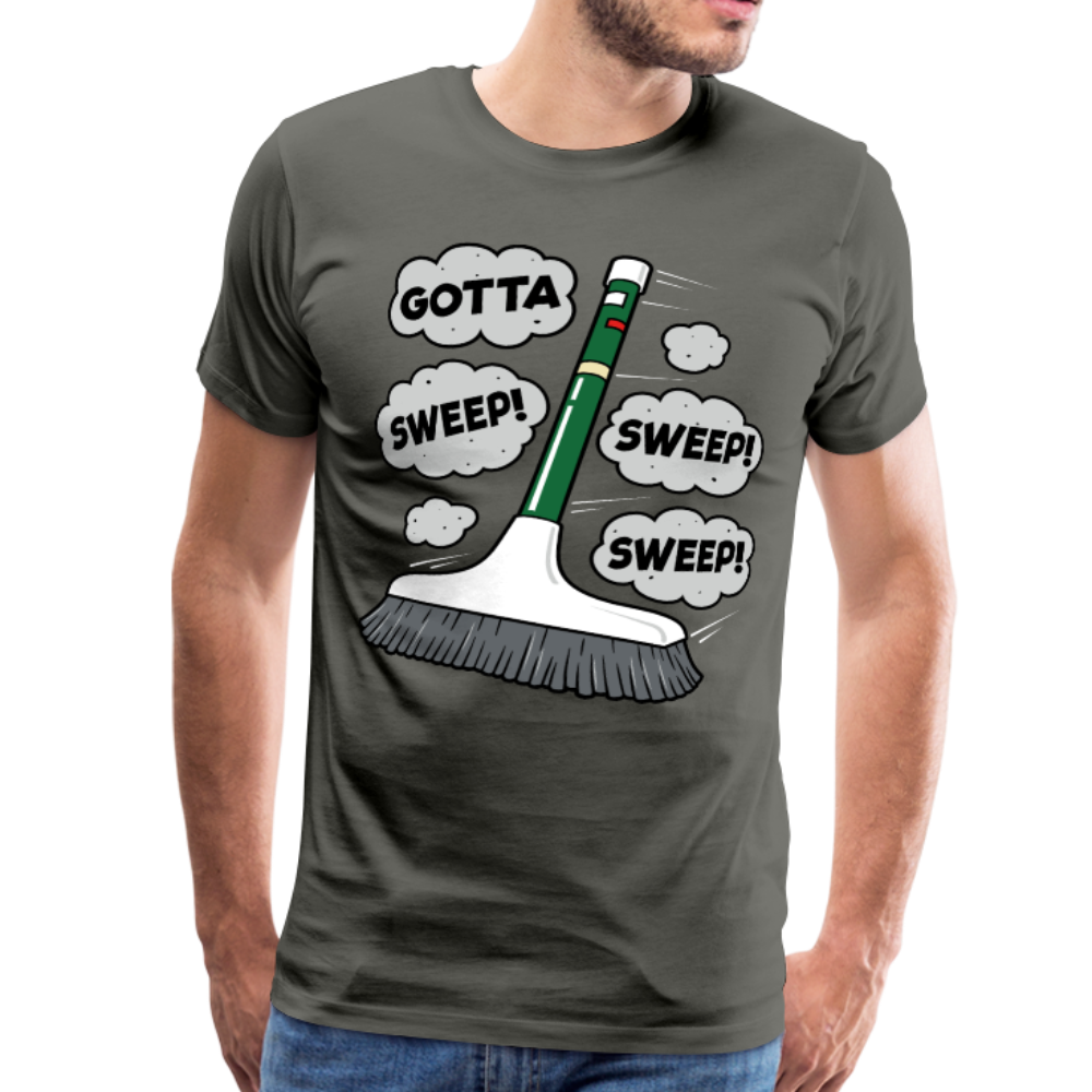 Gotta Sweep Sweep Sweep T-Shirt (Mens) - asphalt gray