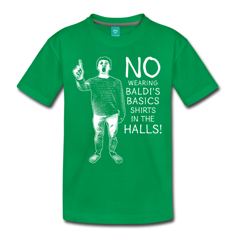 No Wearing Baldi T-Shirt (Youth) - kelly green